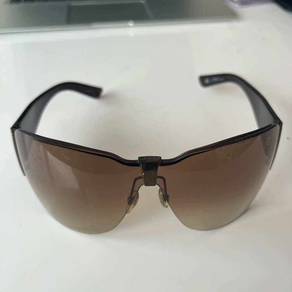 Vintage Gucci Women's Gradient Brown Sunglasses - Picture 4 of 7